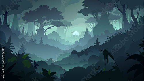 A thick layer of mist settles over the dense thicket shrouding it in an otherworldly glow. It is both captivating and haunting luring in those who seek adventure and mystery.