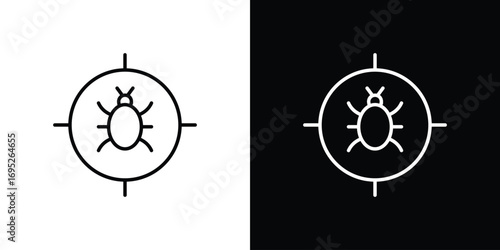 Debug icon with black and white strokes