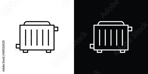 car radiator icon with black and white strokes