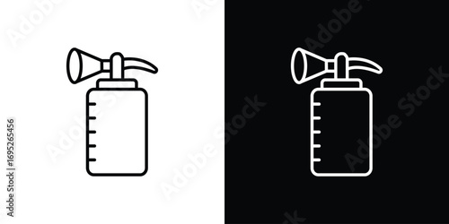 Breast pump icon with black and white strokes