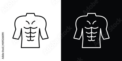Abs icon with black and white strokes