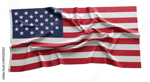 Wallpaper Mural A digitally rendered illustration of a draped flag, exhibiting a rich texture and vibrant color palette. Torontodigital.ca