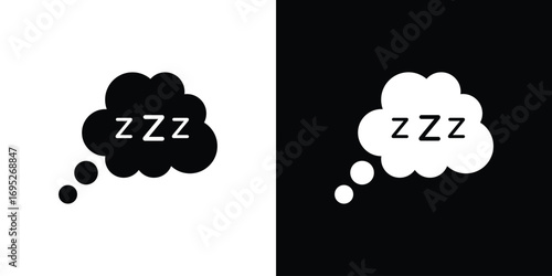 Zzz icons for graphic and web design projects