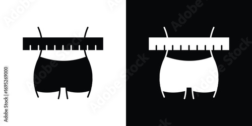 Weight loss icons for graphic and web design projects