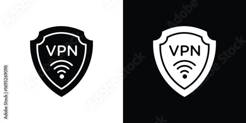 Vpn icons for graphic and web design projects
