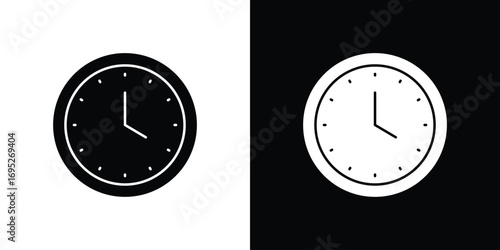 Time icons for graphic and web design projects