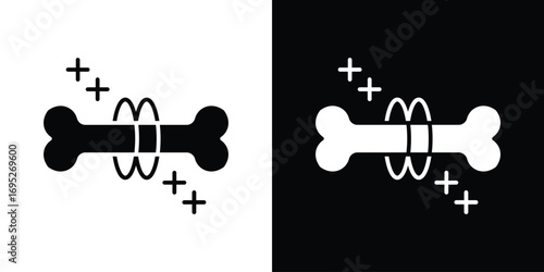 Strong healthy bones icons for graphic and web design projects