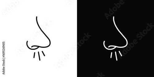 Stuffy nose icons for graphic and web design projects
