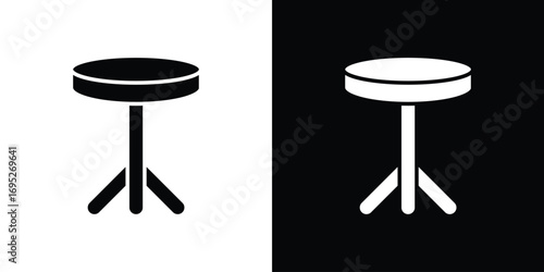Stool icons for graphic and web design projects