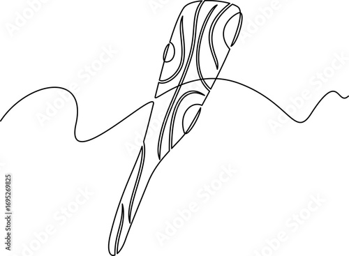 one line art Cudgel vector illustration. line art, one continuous line, simple, hand drawn and sketch style. for icons, symbols, signs or logos. PNG