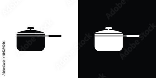 Sauce pan icons for graphic and web design projects