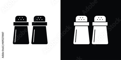 Salt and pepper shakers icons for graphic and web design projects