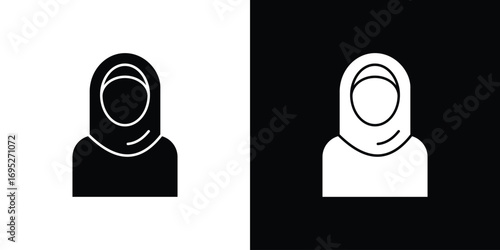Muslim woman icons for graphic and web design projects