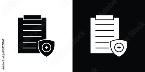 Medical record icons for graphic and web design projects