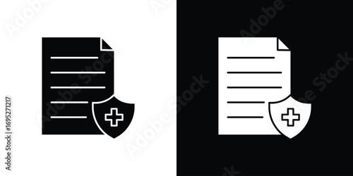Medical insurance icons for graphic and web design projects