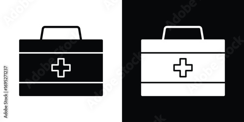 Medical aid kit icons for graphic and web design projects