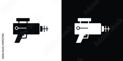 Laser gun icons for graphic and web design projects