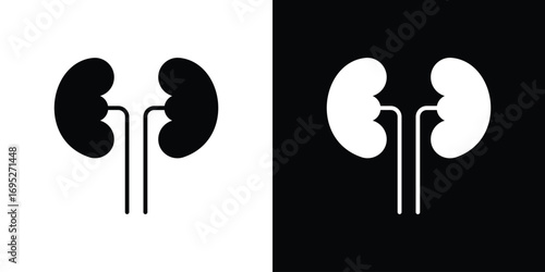 Kidney icons for graphic and web design projects