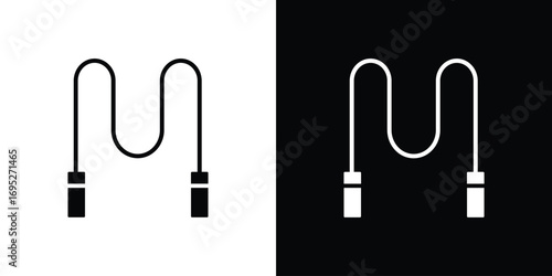 Jump rope icons for graphic and web design projects