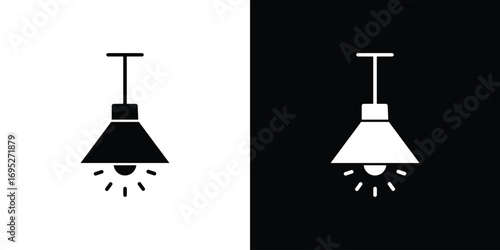 Hanging light icons for graphic and web design projects