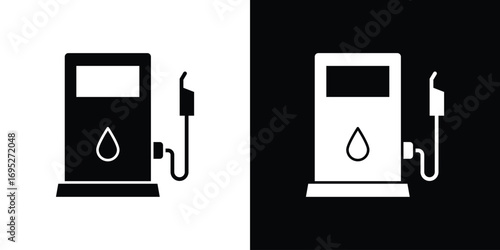 Gas station icons for graphic and web design projects