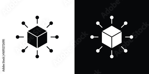 Distribution channel icons for graphic and web design projects
