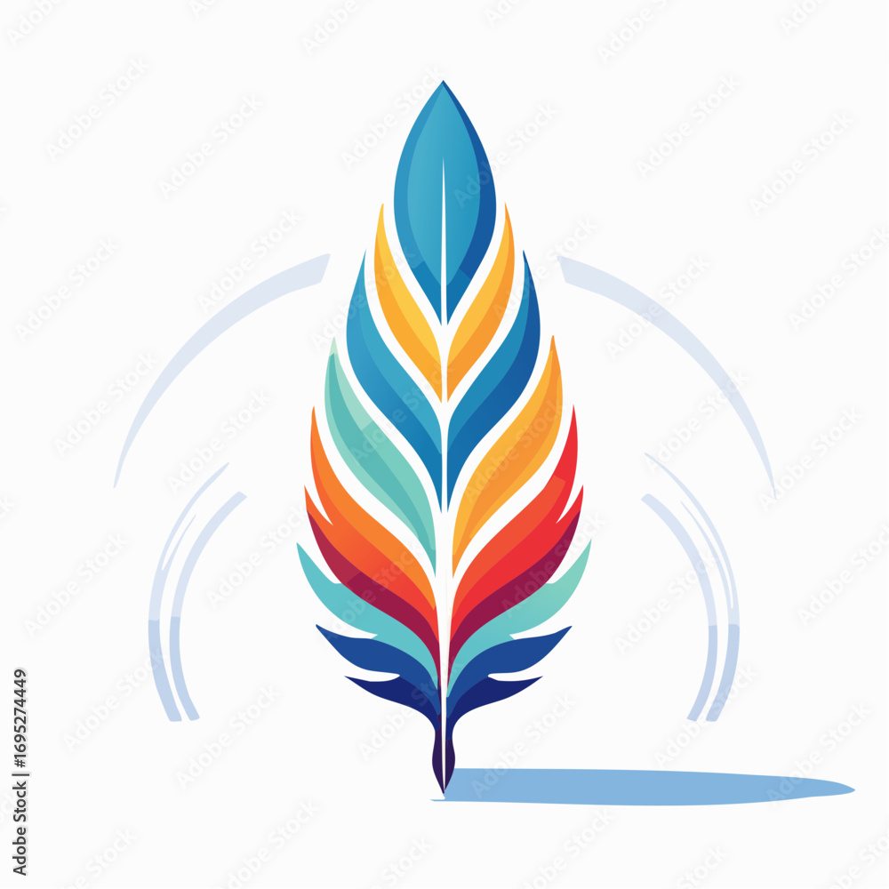 Obraz premium Colorful Abstract Feather Design