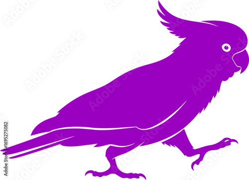 majestic purple cockatoo silhouette a emblem of tropical paradise and avian majesty, isolated on transparent background
