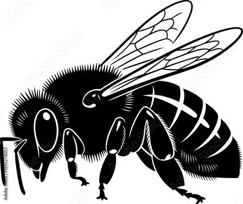 the busy bees industrious journey a silhouette of natures diligence, unwavering focus, and sweet rewards, isolated on transparent background