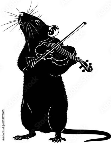 the unexpected virtuoso a rats nocturnal violin serenade, isolated on transparent background