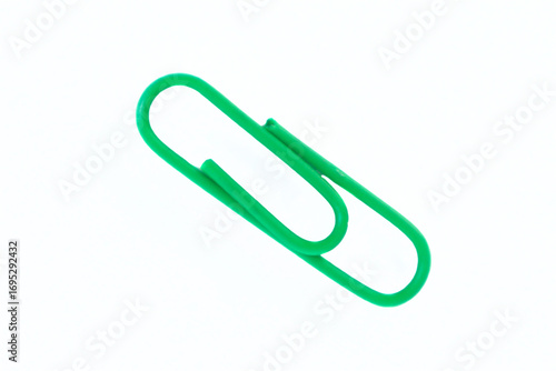 Wallpaper Mural green paper clip on white background Torontodigital.ca