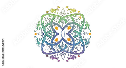 Intricate mandala design representing the interconnectedness of nature and spirituality