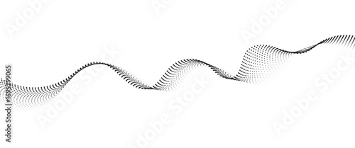 	
Flowing Dot Wave halftone gradient pattern on transparent background.