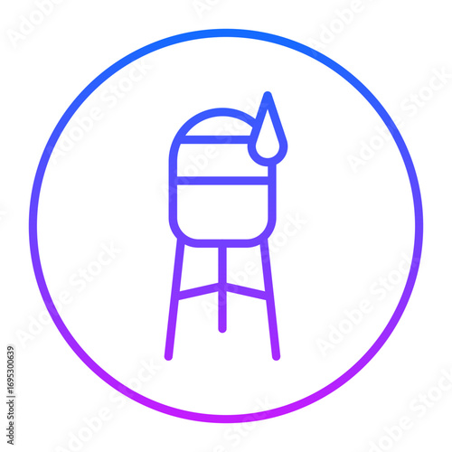 Water Tower Vector Icons