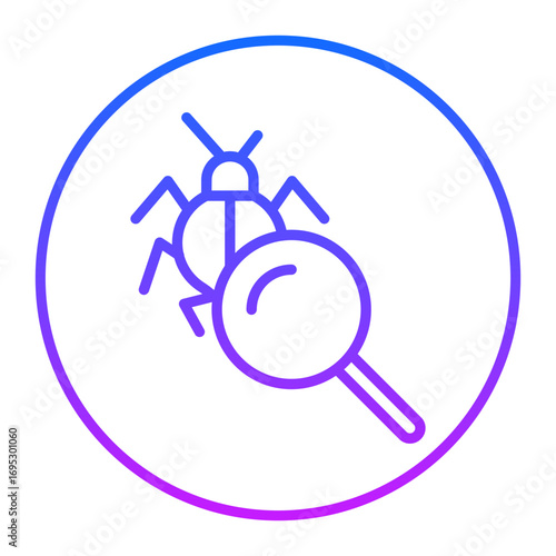 Bug Search Vector Icons