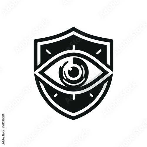 Eye with shield for surveillance