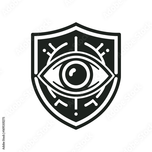 Eye with shield for surveillance