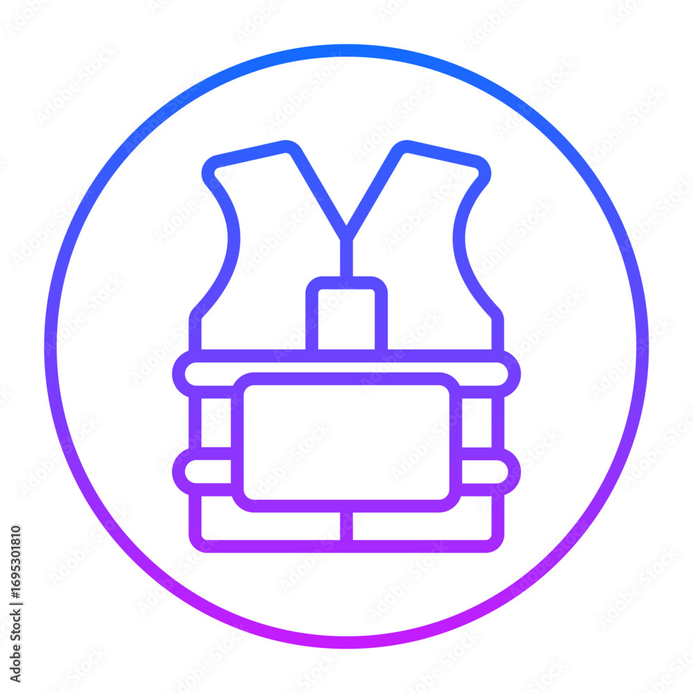 Fototapeta premium Life Vest Vector Icons