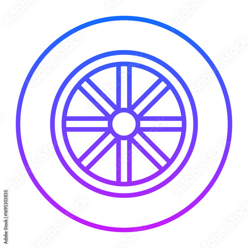 Wooden Wheel Vector Icons