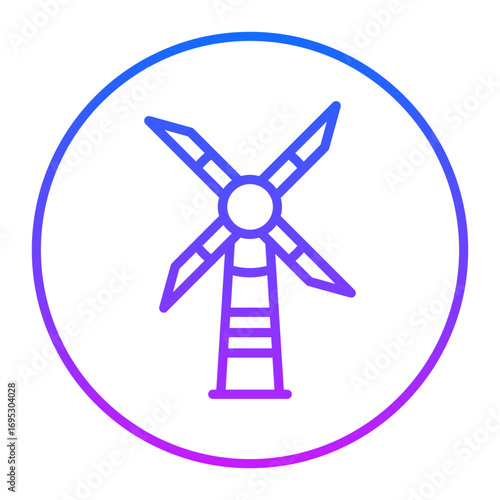 Windmill Vector Icons
