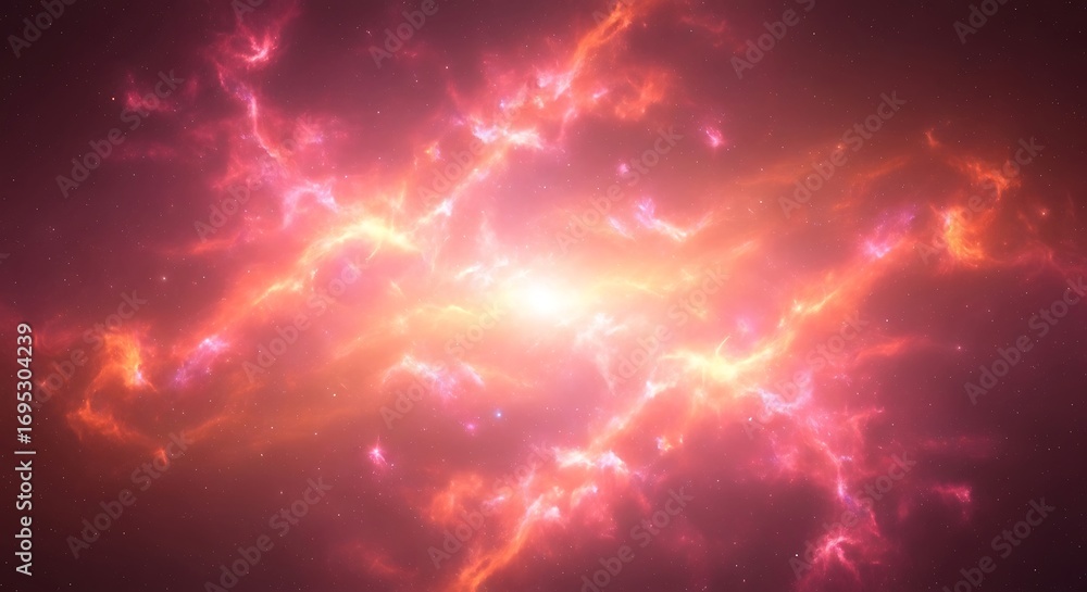 Fototapeta premium Vast cosmic nebula glowing with vibrant colors and distant stars