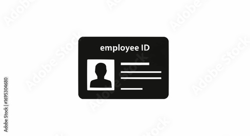 Find employee id card design template for identification badge and access card in company organization vector