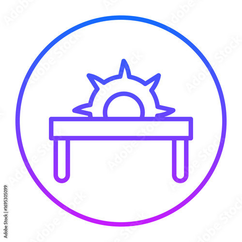 Table Saw Vector Icons