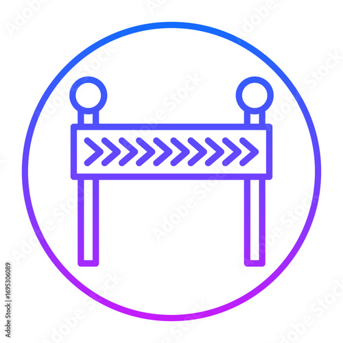 Police Barrier Vector Icons
