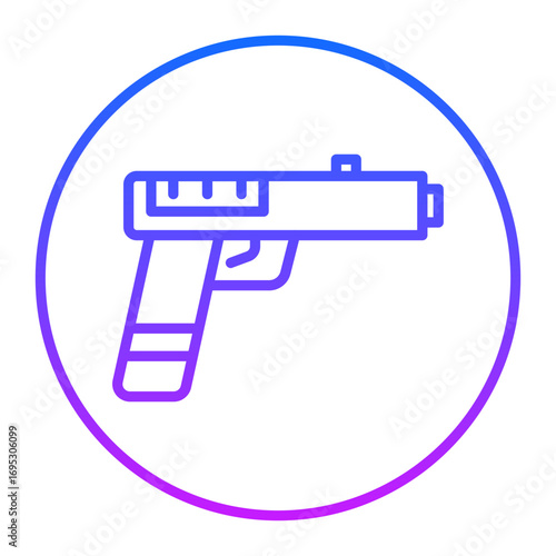 Police Gun Vector Icons