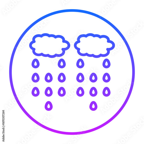 Heavy Rain Vector Icons