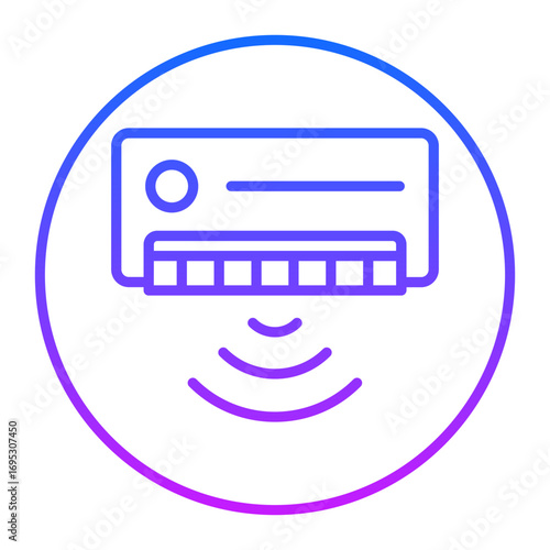 Smart Air Conditioner Vector Icons