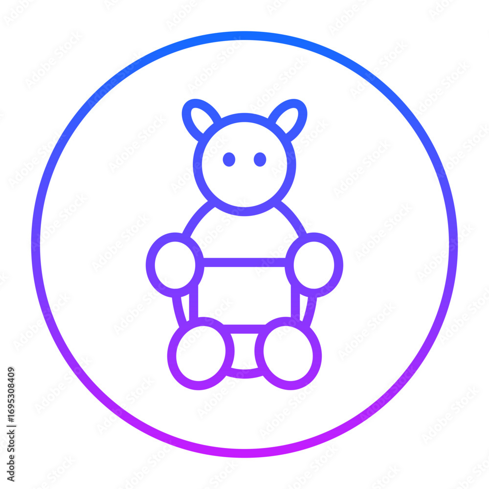 Obraz premium Teddy Bear Vector Icons