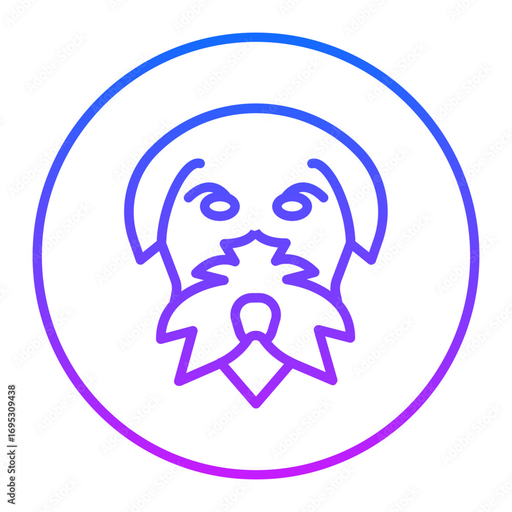 Fototapeta premium Irish Wolfhound Vector Icons