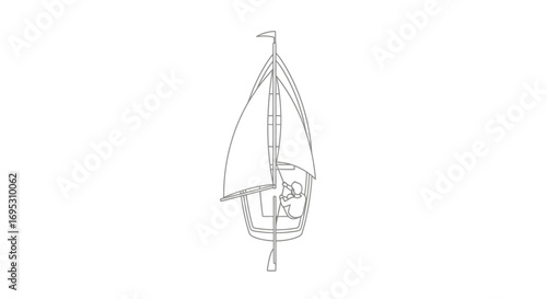 sailboat top view illustration, nautical vessel, sailing boat, yacht, sailboat drawing, sea vessel, marine, ocean, boat design, ship, nautical chart